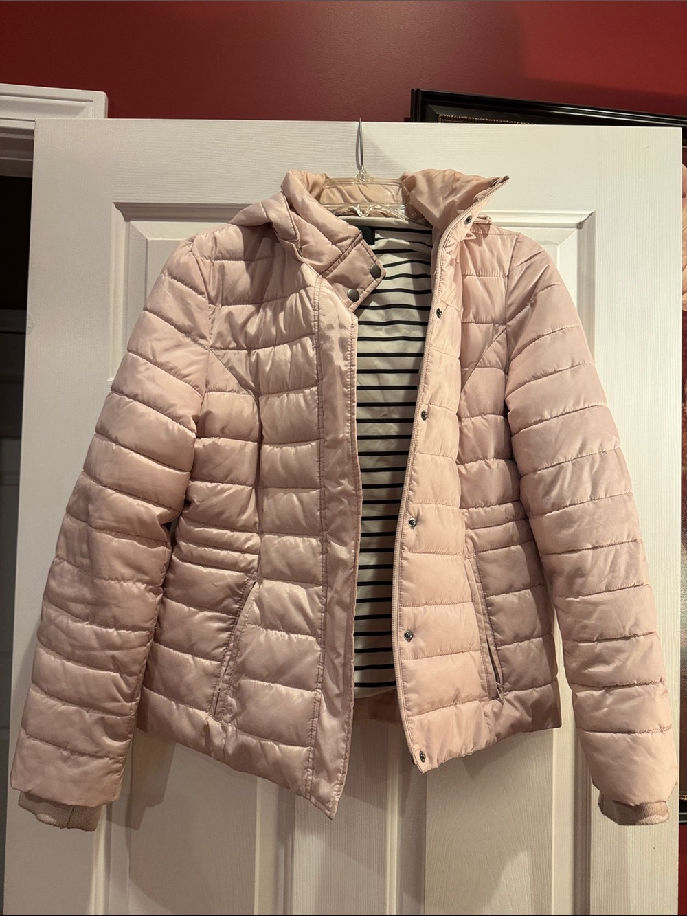 Women's Light Blush Quilted Puffer Jacket